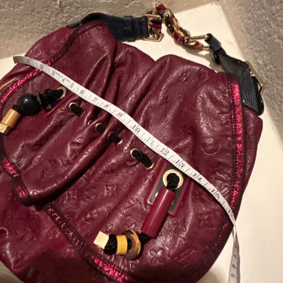 Louis Vuitton Epices Kalahari Monogram Hobo Bag Burgundy Leather Limited Edition - Picture 7 of 16